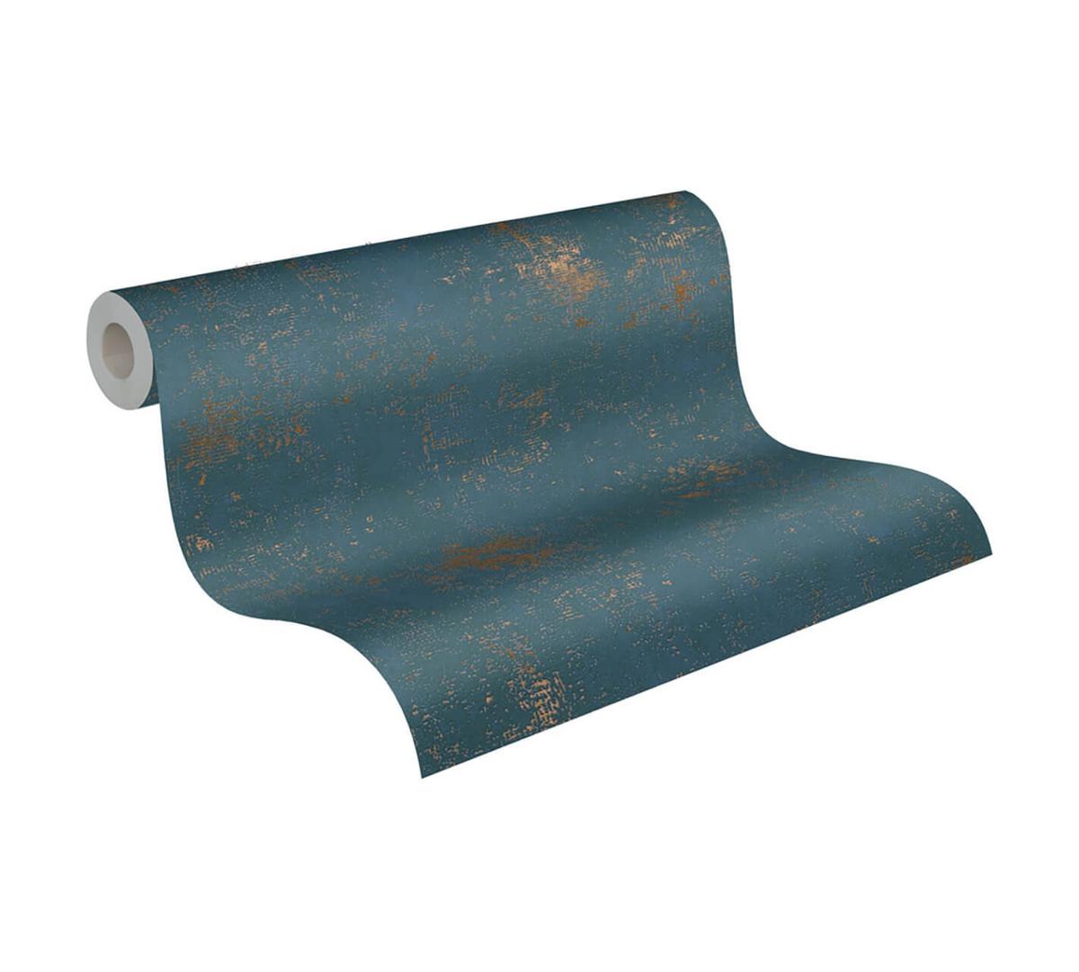 VLIESTAPETE Blau 53/1005 cm - Türkis, Textil (53/1cm) - KUNSTLOFT