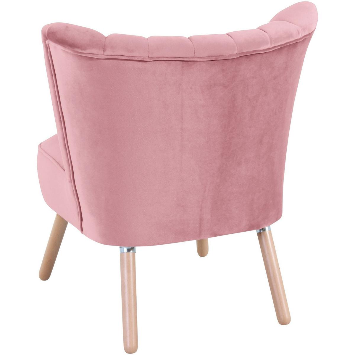 SESSEL Kadisha Bezug Samtvelours Buche natur / rosé - Buchefarben/Rosa, Kunststoff (70/80/66cm) - 58aufmkessel