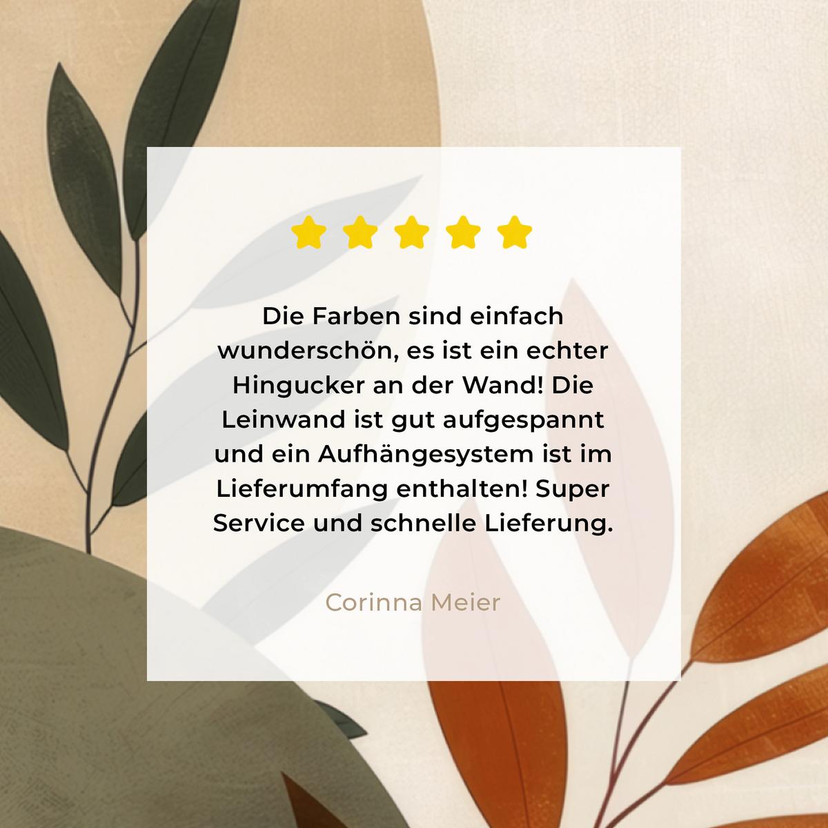 LEINWANDBILD Formen - Rund - Blätter - Beige Deko Groß 90x90 cm - Rostfarben, Textil (90/90cm) - MuchoWow