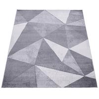 KURZFLORTEPPICH, geometrisch, aus Polypropylen, Florhöhe 9 mm, Grau, 160 x 220 cm - Grau, Textil (220/160cm) - KADIMA DESIGN