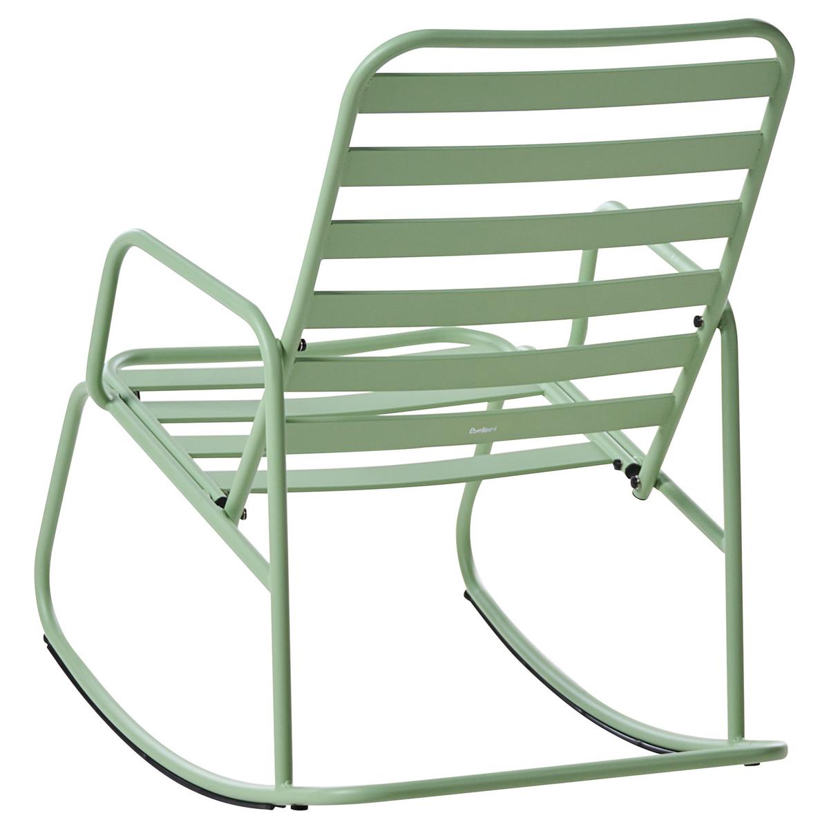 GARTEN-SCHAUKELSTUHL Grün Turi - Grün, Metall (66/92/96cm) - Beliani