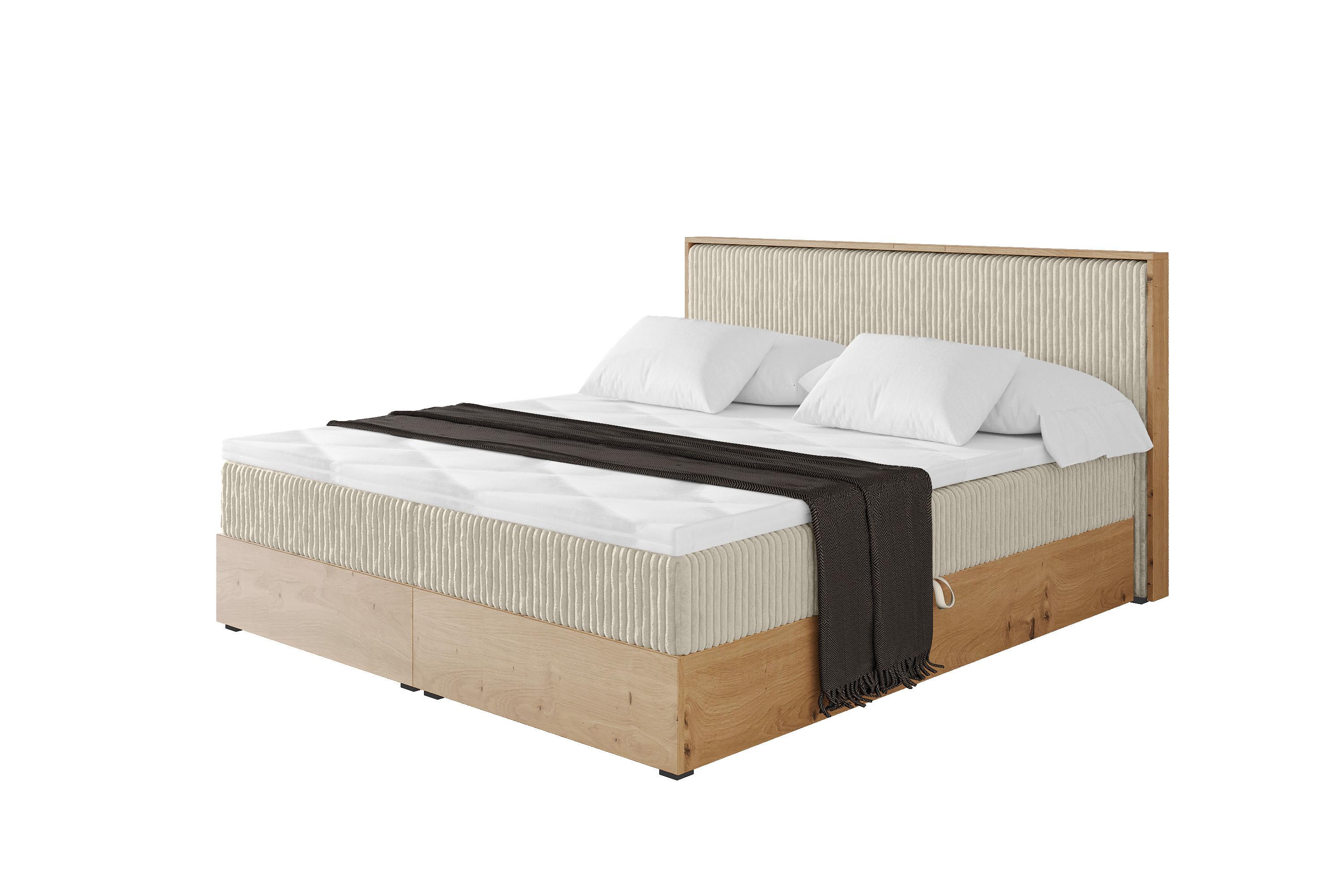 BOXBETT LOLLI9 - 140x200 - H4 Creme - Beige, Holzwerkstoff (140/200cm) - ALTDECOR