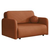 SCHLAFSOFA Viva Sun II - Schwarz/Orange, Holz/Textil (130/85/103cm) - MIRJAN24