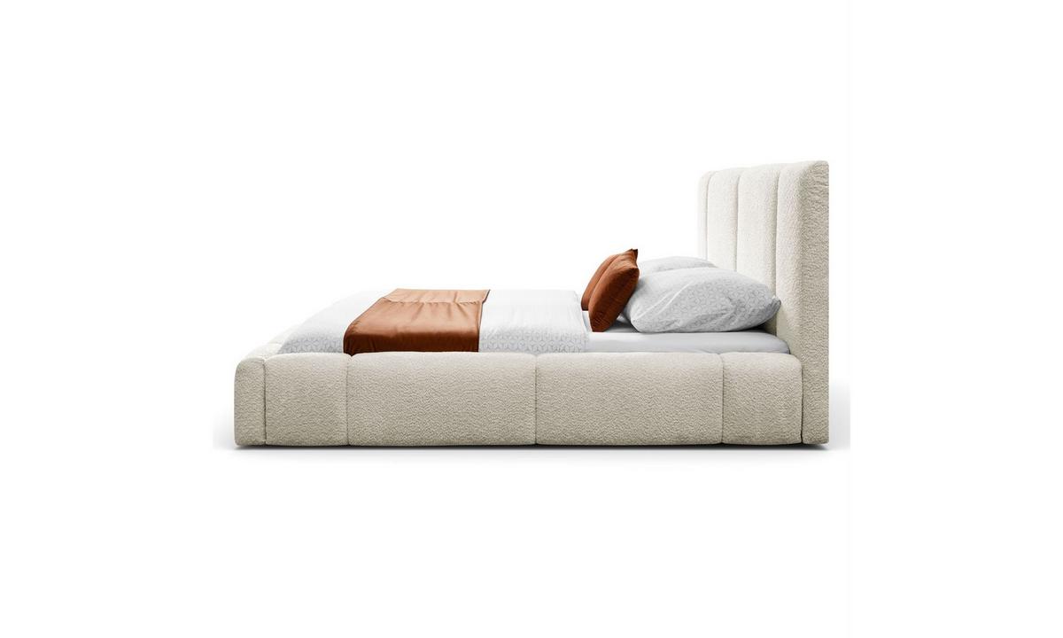 POLSTERBETT ELENA 160x200 cm Creme (Anthology 1), 34 Holzlatten, Kopfteil 108 cm - Creme, Textil (160/200cm) - Lookway