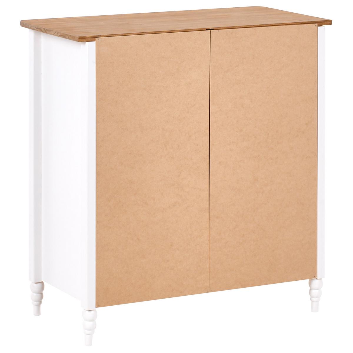 KOMMODE mit 5 Schubladen Kiefernholz Weiß Shillington - Weiß, Holz (79/83/40cm) - Beliani