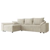 ECKSOFA Dante L Cord - Schwarz/Naturfarben, Holz/Kunststoff (240/140cm) - MIRJAN24