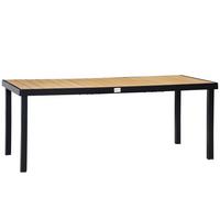 GARTENTISCH, Naturholz, Aluminium - Naturfarben, Metall (190/90/74cm) - Outsunny