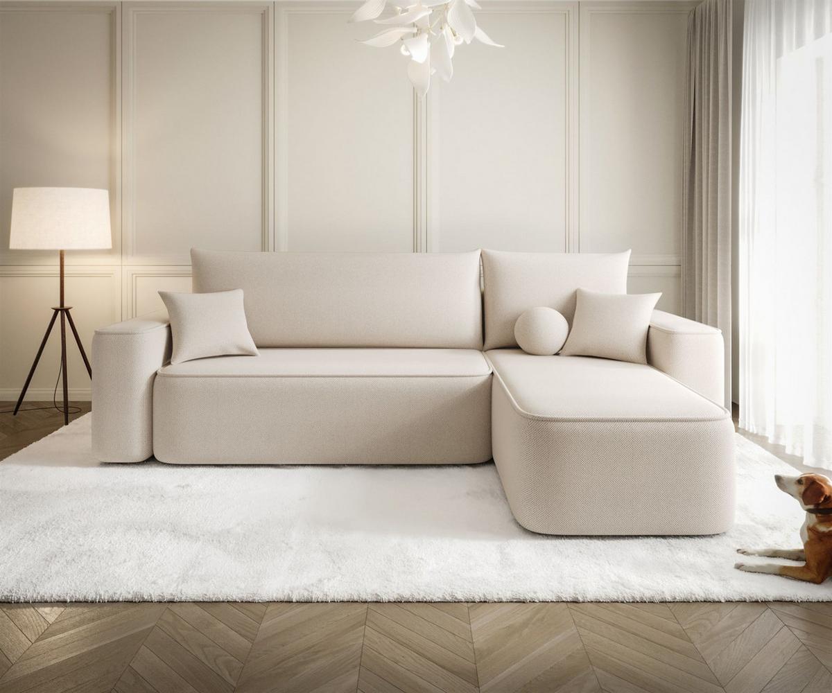 ECKSOFA Agepo In Curio - Beige, Holzwerkstoff/Textil (250/150cm) - Fun Möbel