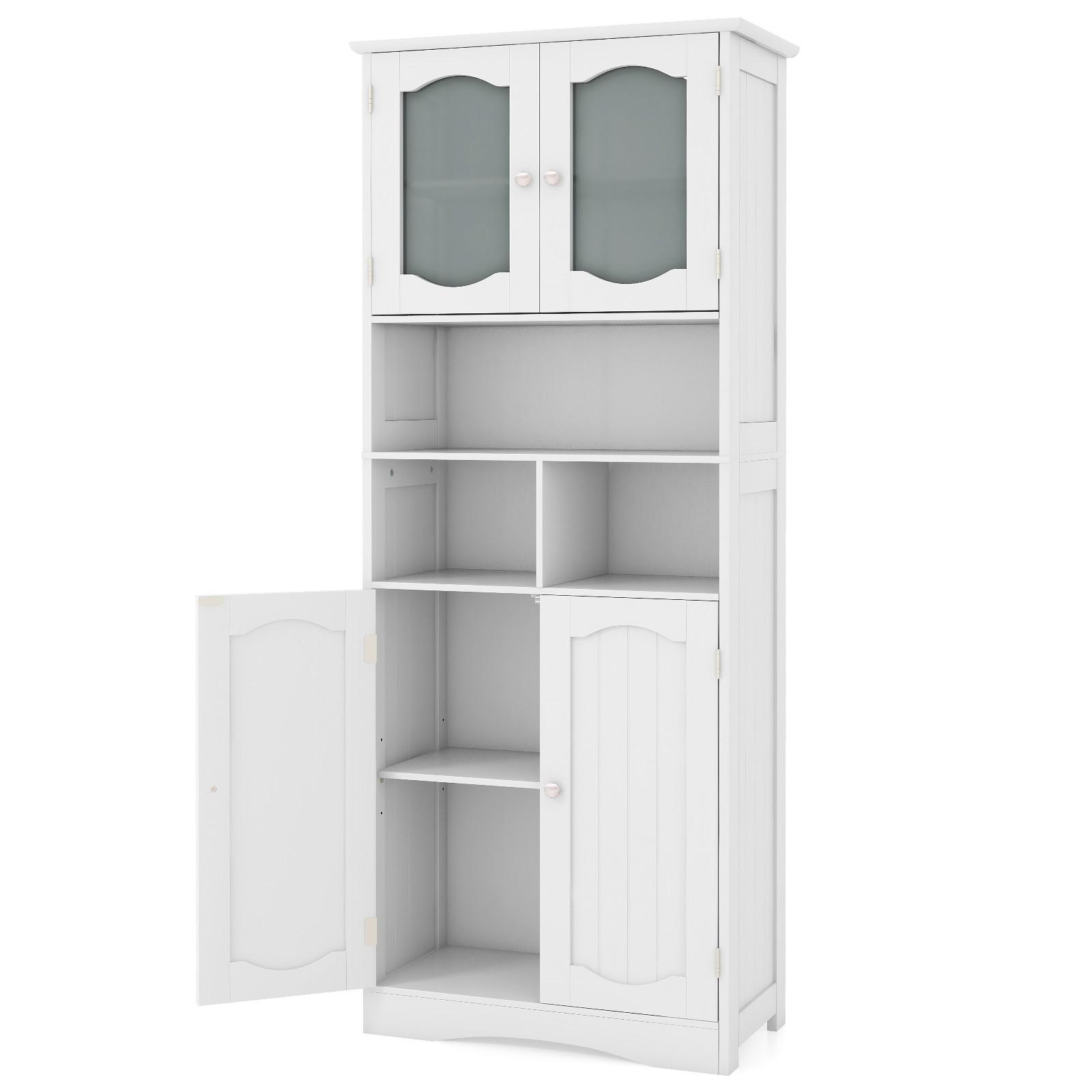 BADEZIMMERSCHRANK Weiß - Weiß, Holzwerkstoff (60/148.5/30cm) - COSTWAY