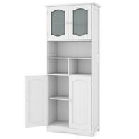 BADEZIMMERSCHRANK Weiß - Weiß, Holzwerkstoff (60/148.5/30cm) - COSTWAY