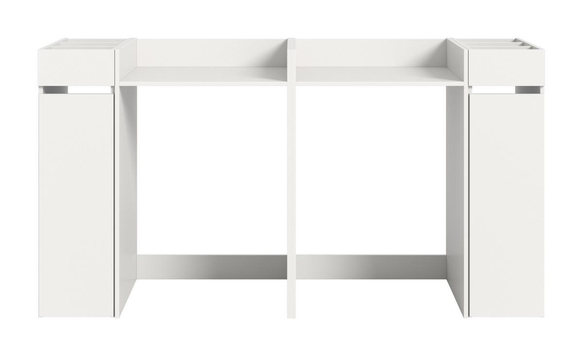 WASCHMASCHINENUMBAU weiß Set 4-teilig, Überbauschränke und Anstellregale - Schwarz/Weiß, Holzwerkstoff/Kunststoff (190/101/60cm) - Inn.Furn