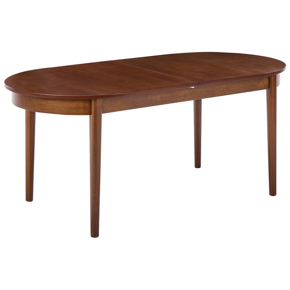 ESSTISCH ausziehbar Dunkle Esche 180-220/90 cm Larto - Dunkelbraun, Holzwerkstoff (180/90/76cm) - Beliani