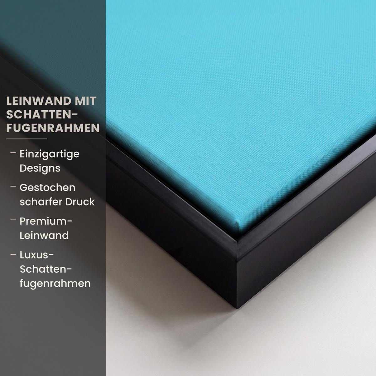LEINWAND Bilder mit Rahmen - Chick - Sonnenbrille - Blau - 140x90 - Pink, Textil (140/90cm) - MuchoWow