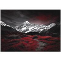 FOTOTAPETE Gebirge Natur Schwarz 350x250 cm - Multicolor, Papier (350/250cm) - Wallarena