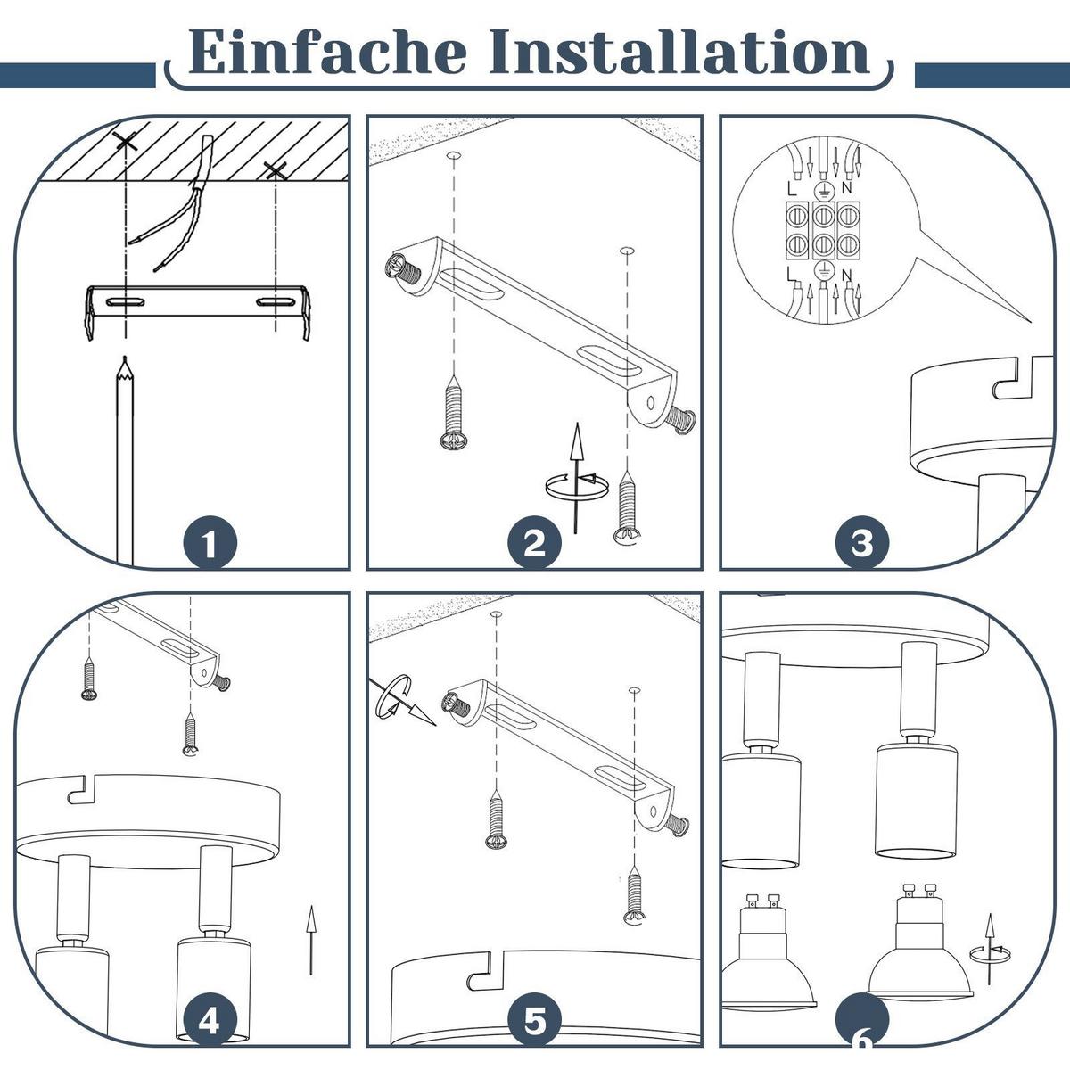 DECKENSTRAHLER Windsheim 2-flammig 12/12/10.4 cm - Silberfarben, Metall (12/12/10.4cm) - Nettlife