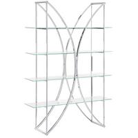 REGAL mit 4 Ebenen Metall 175 cm Silber Hollow - Silberfarben, Metall (120/175/34cm) - Beliani