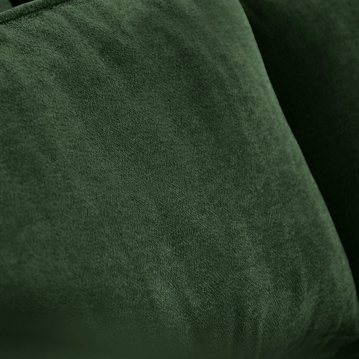 ECKSOFA Pablo ohne Schlaffunktion, mit abgerundeter Ottomane, links, Dunkelgrün, Velourstoff - Dunkelgrün, Textil (319/196cm) - Beautysofa
