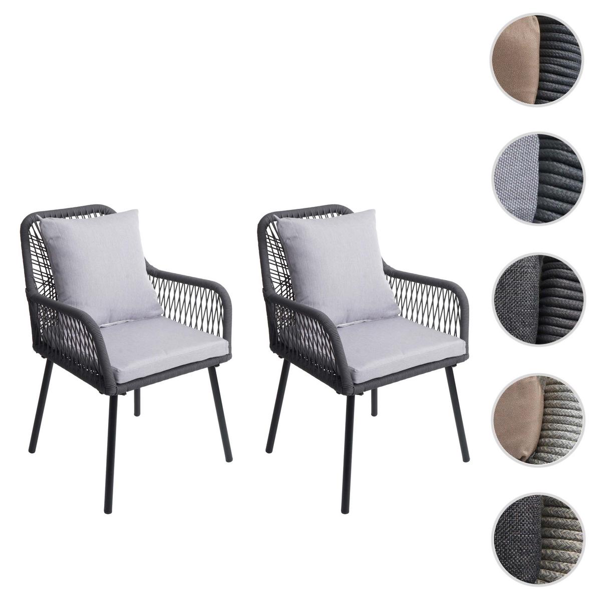 GARTENSTUHL Anthrazit, Grau - Anthrazit/Grau, Textil (54/81/62cm) - MCW