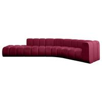 ECKSOFA modulares Sofa Tilmo-L1 - 399x194x70 cm Bordeauxrot - Bordeaux, Holzwerkstoff/Textil (399/194cm) - ALTDECOR