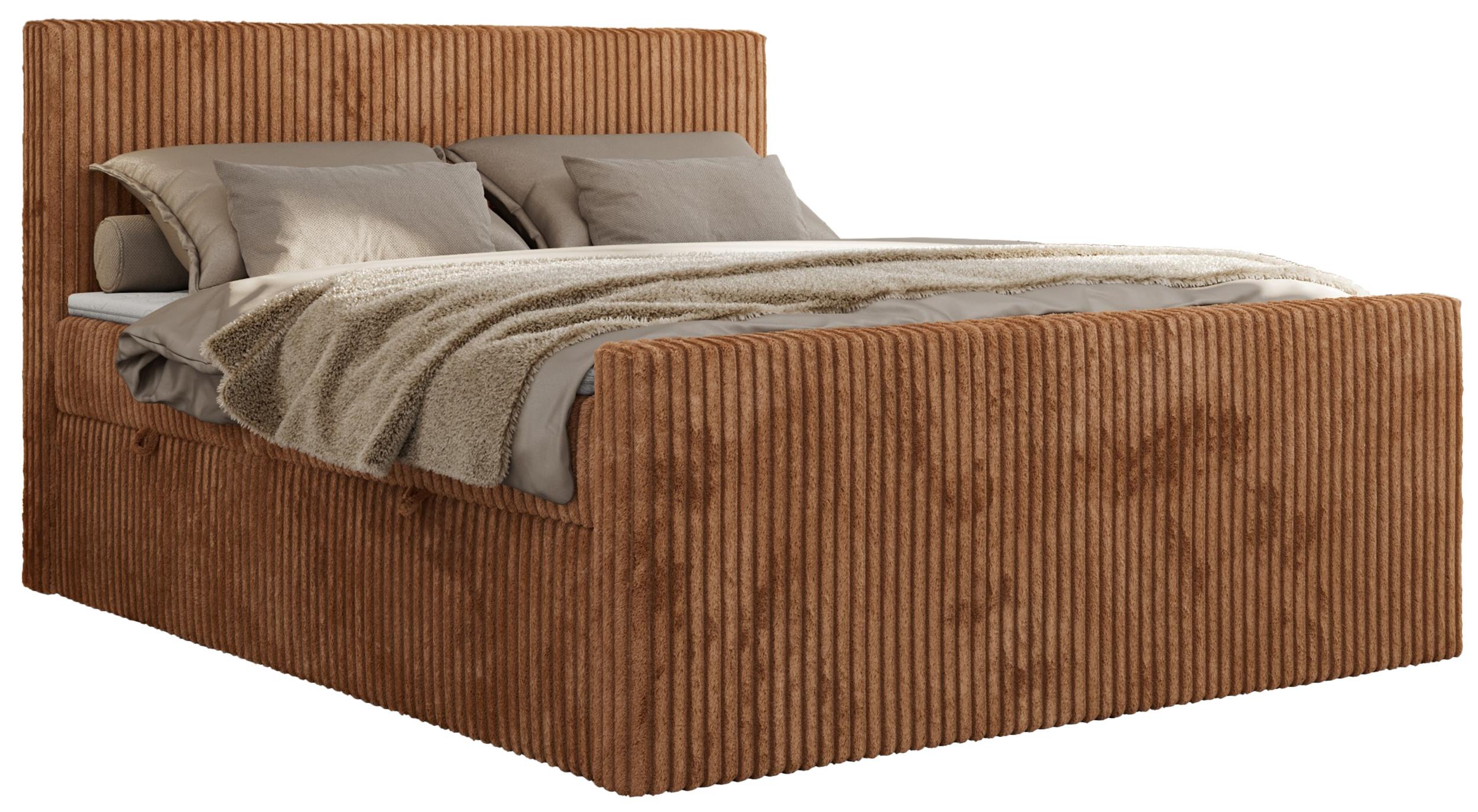 BOXBETT TILIANO DUO 160/200 - Orange Cord - H3 - Orange, Textil (160/200cm) - MKS