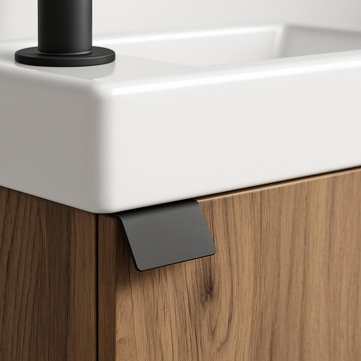 GÄSTE-WC-MÖBELSET Apollo 2 Teile Eiche Braun - 40 x 22 x 64 cm - Eichefarben/Braun, Holz (40/68/22cm) - Badplaats