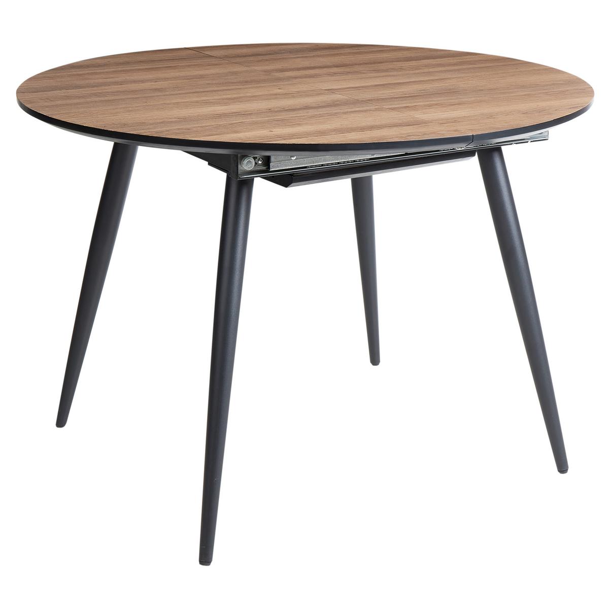 ESSTISCH ausziehbar Braun 110-150/112 cm Seniac - Braun, Holzwerkstoff (110/112/77cm) - Beliani