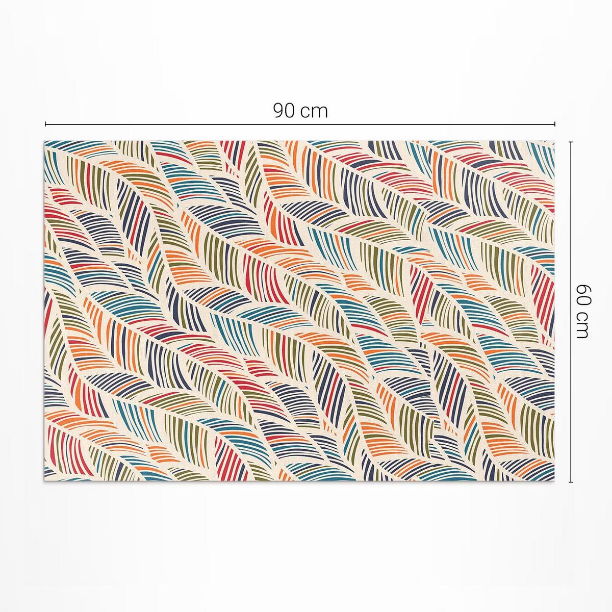 TEPPICH 60x90 cm Bunte Blätter - Beige, Kunststoff (60/90cm) - Wallfluent