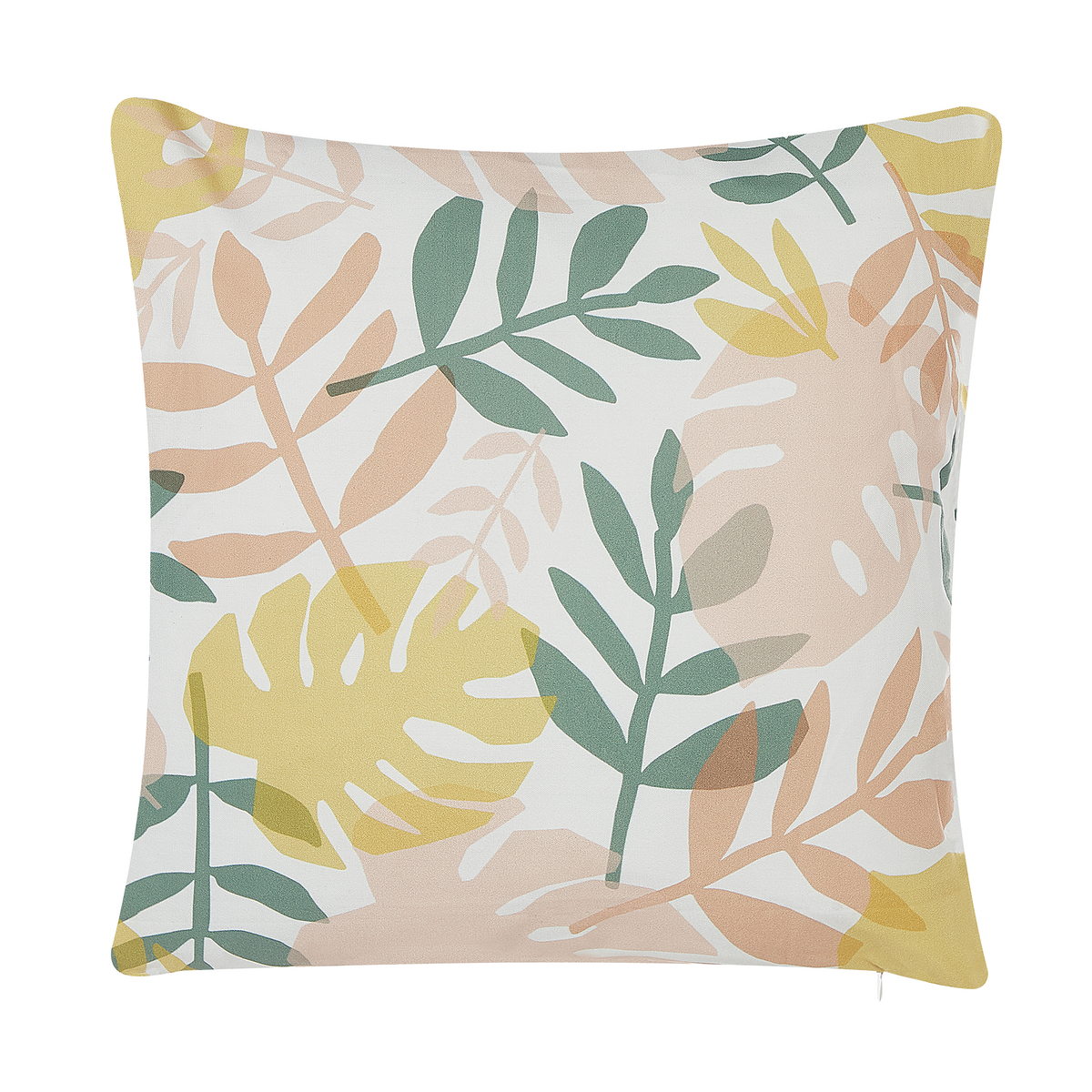 GARTENKISSEN 2er-Set Blättermotiv bunt 45/45 cm Tegea - Multicolor, Textil (45/45cm) - Beliani