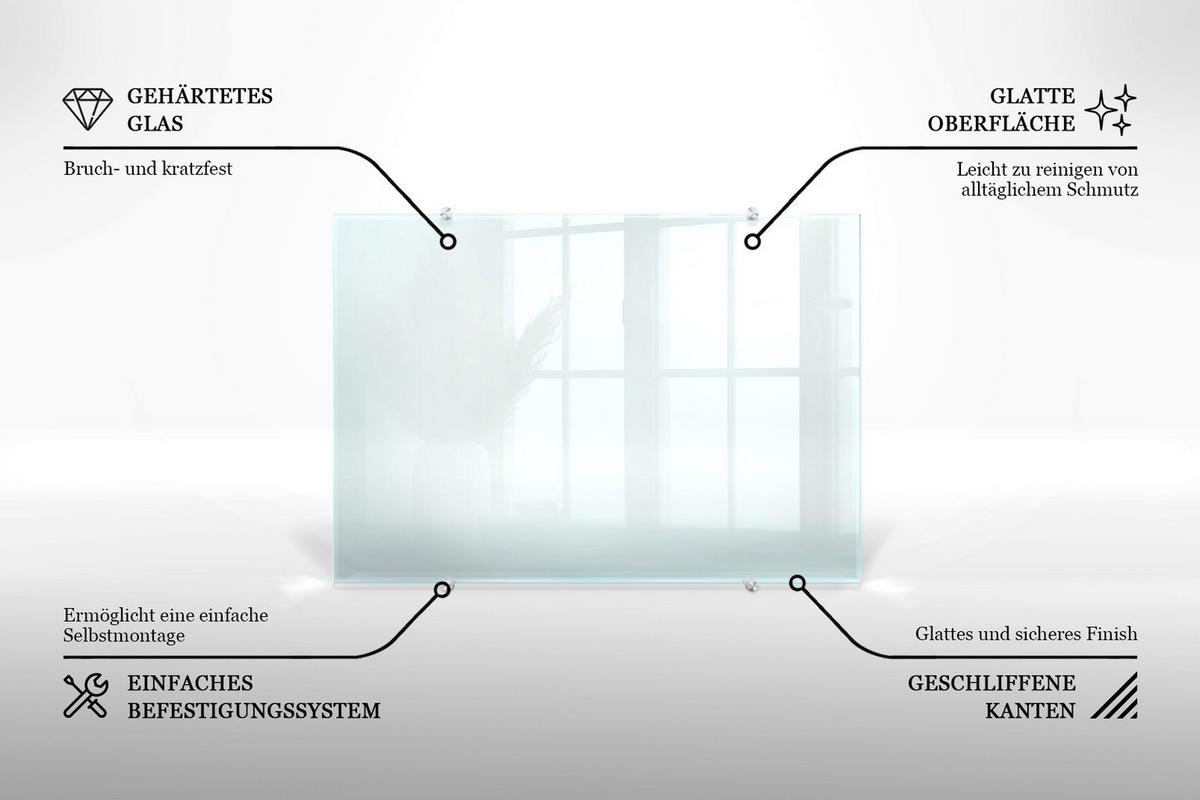 KÜCHENRÜCKWAND – 100x70 cm - Transparent, Glas (100/70/0.4cm) - Wallfluent