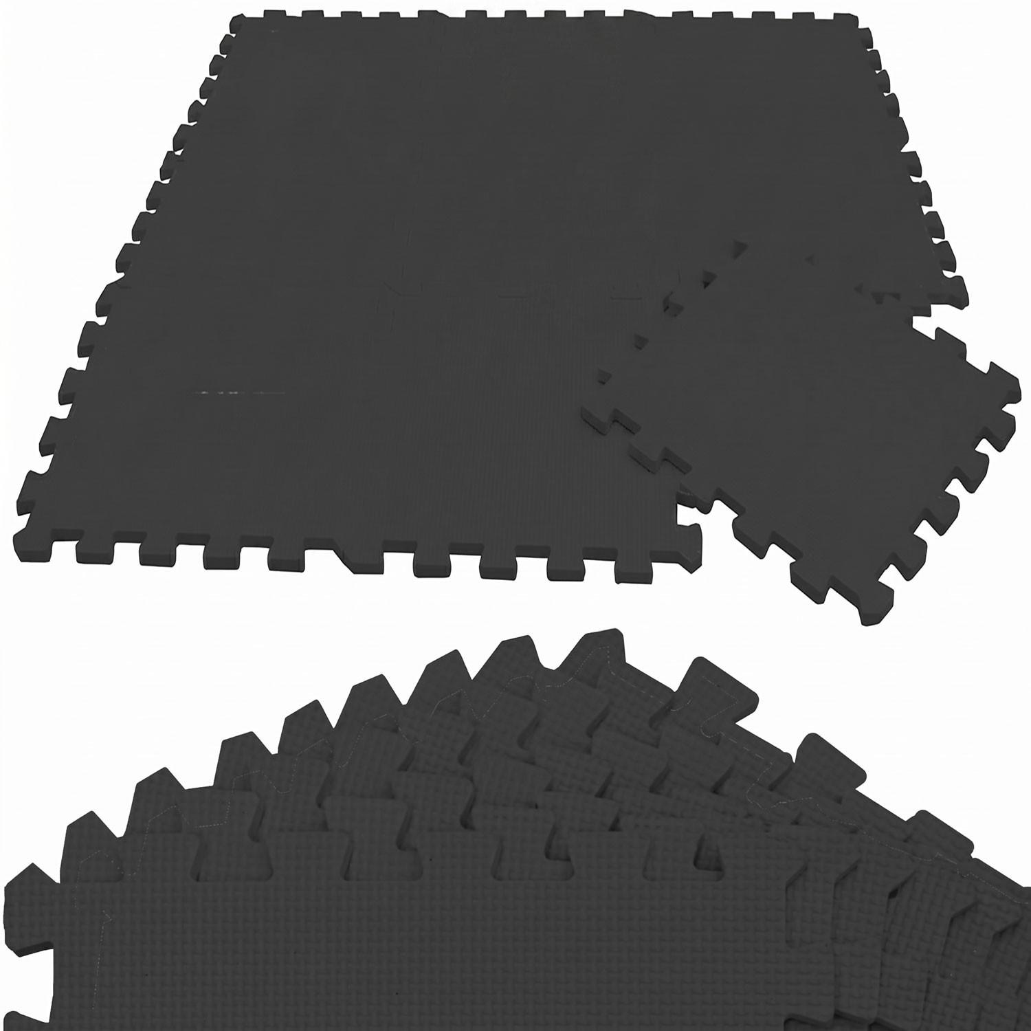 SPIELMATTE ab Null 90 cm Baby Puzzlematte Schwarz - Schwarz, Kunststoff (30/30cm) - Littletom