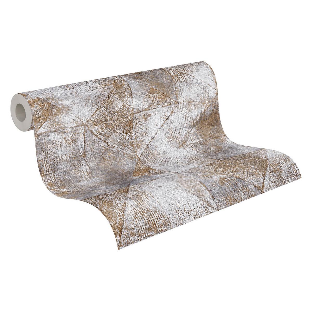 VLIESTAPETE Gold 53/1005 cm - Grau, Kunststoff/Textil (53/1cm) - KUNSTLOFT