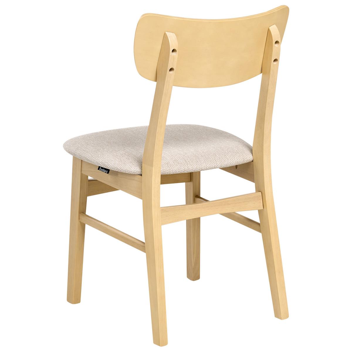 ESSZIMMERSTUHL 2er-Set Hellbeige Anoka - Beige/Braun, Holz (45/80/50cm) - Beliani