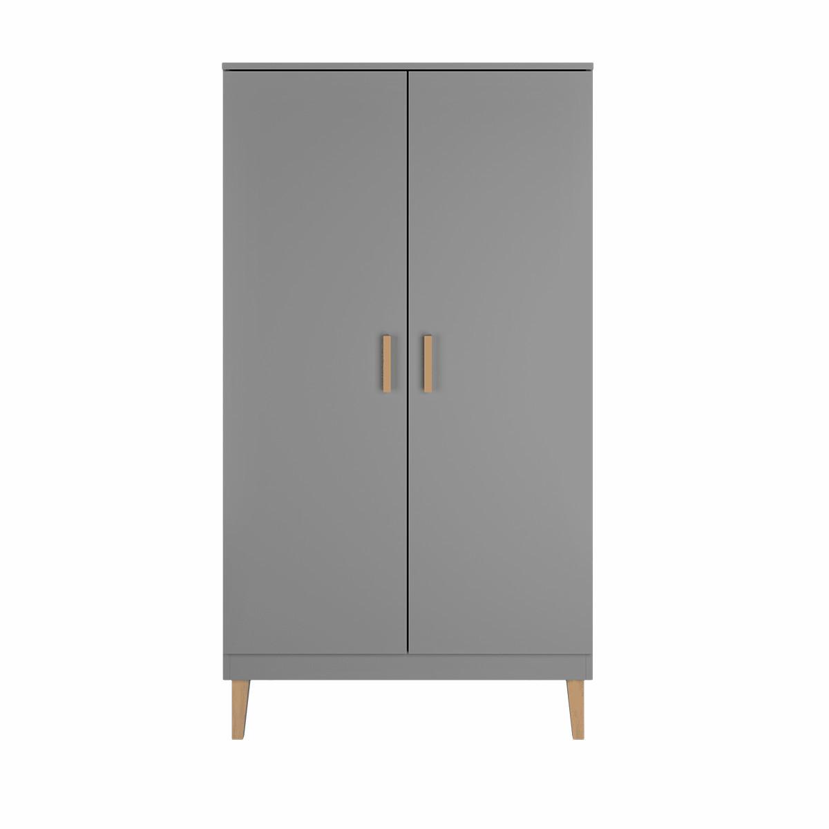 BABYZIMMER 2-teilig Kubi Grau - Grau, Holzwerkstoff (66/90/124cm) - Petits-meubles