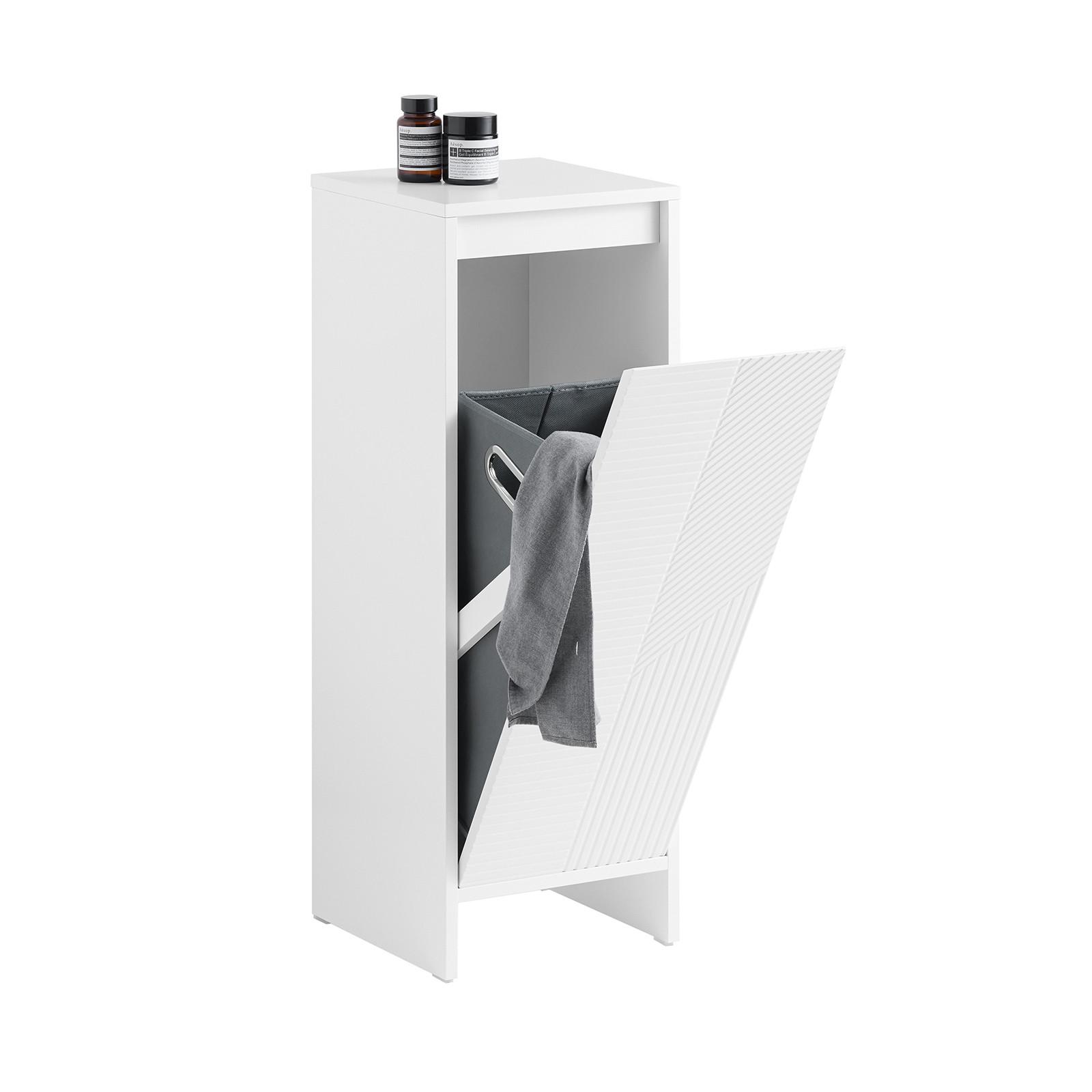 WÄSCHESCHRANK Weiß - Weiß, Holzwerkstoff (30/87/30cm) - SoBuy