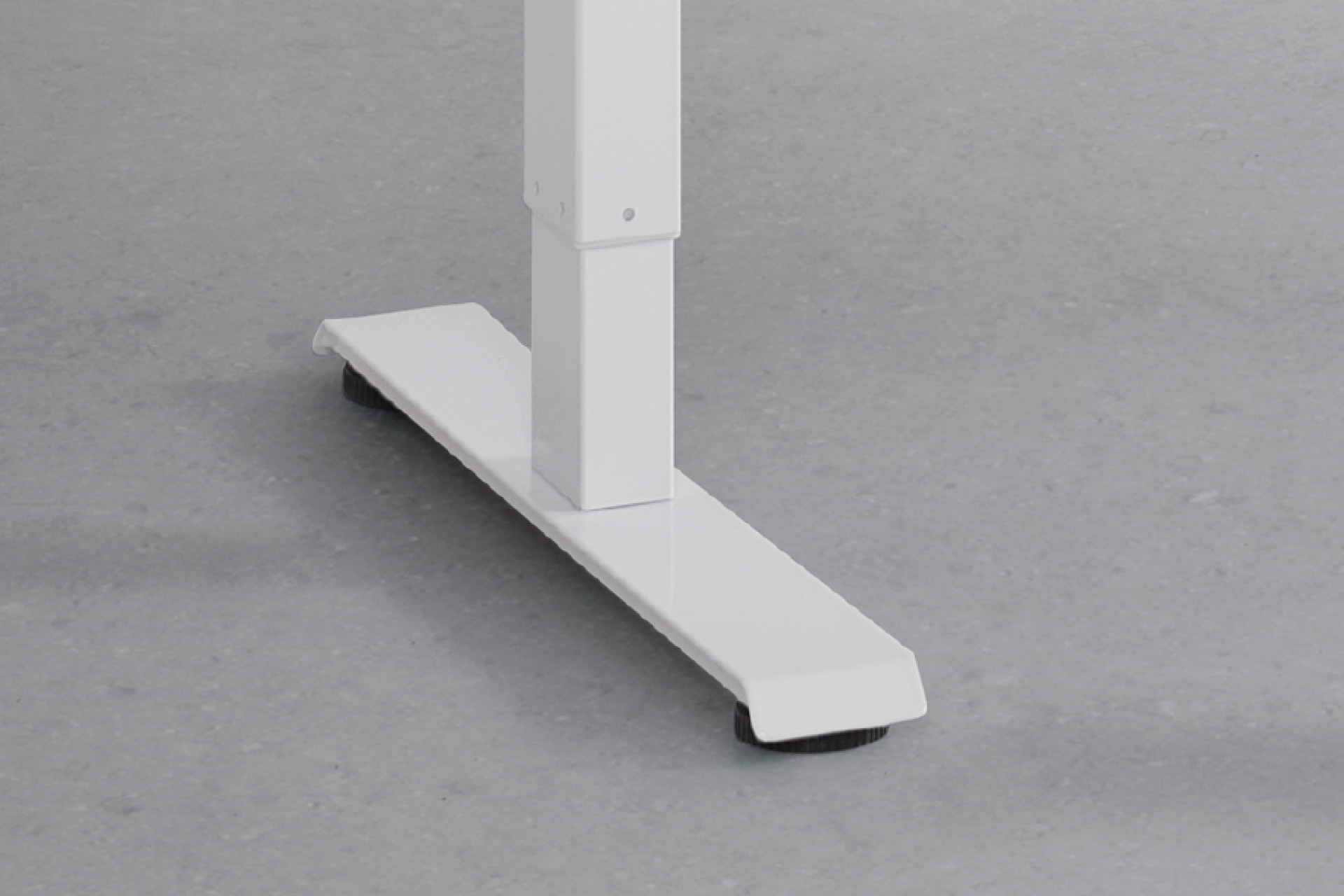 Schreibtisch Weiß 2 Füße eckig Carbonstahl 