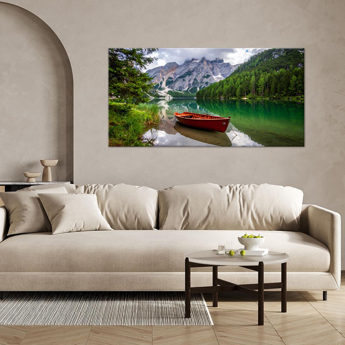 LEINWANDBILD Landschaften 120x60cm - Grün, Textil (120/60cm) - Feeby