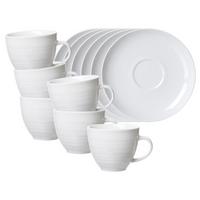 KAFFEETASSEN MIT UNTERTASSEN Suomi Beige 260 ml 6er Set - Beige, Keramik (15/12/15cm) - Ritzenhoff Breker