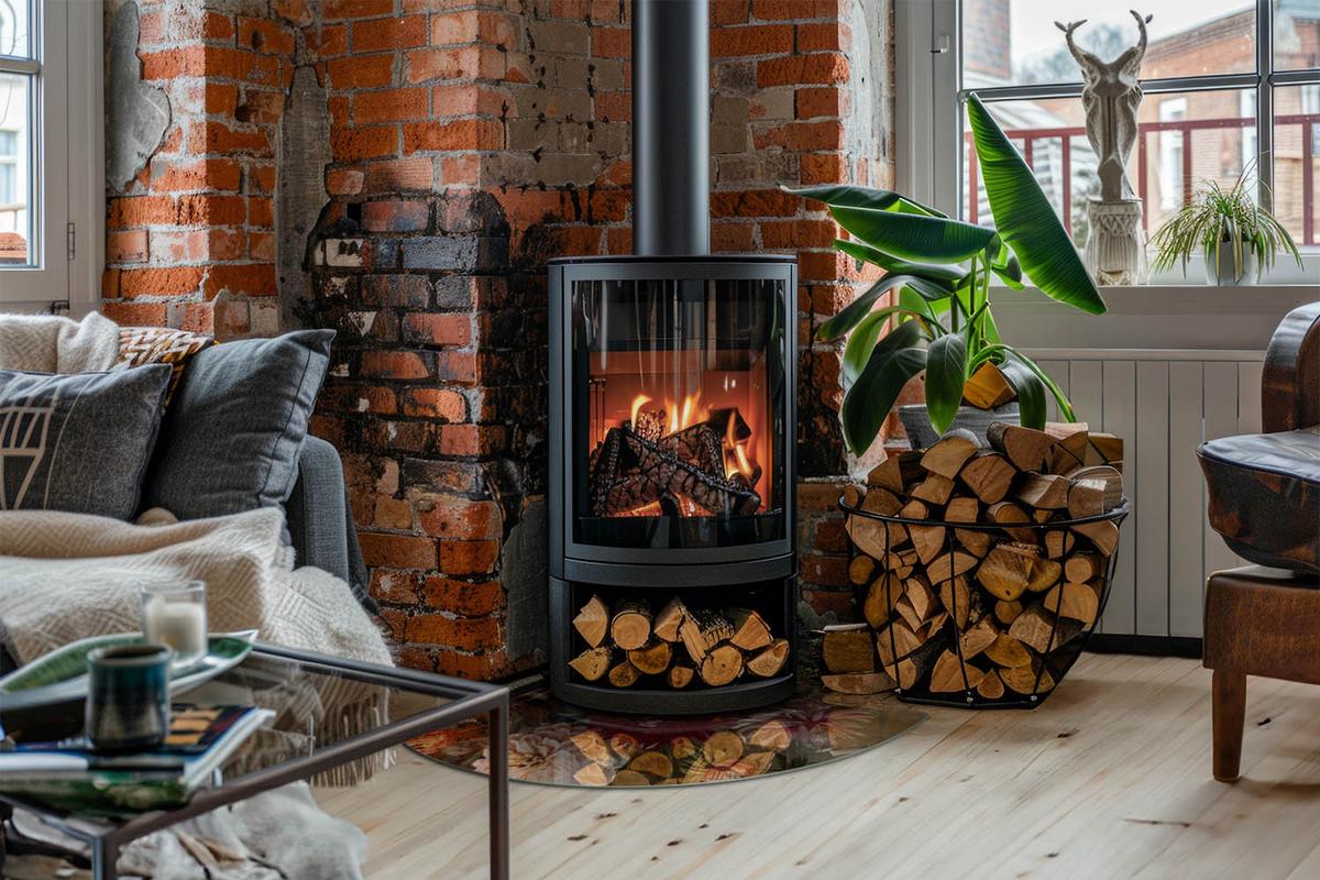 GLASPLATTE für Kamin 100x100 cm - Weinrot, Glas (100/100/0.4cm) - TULUP