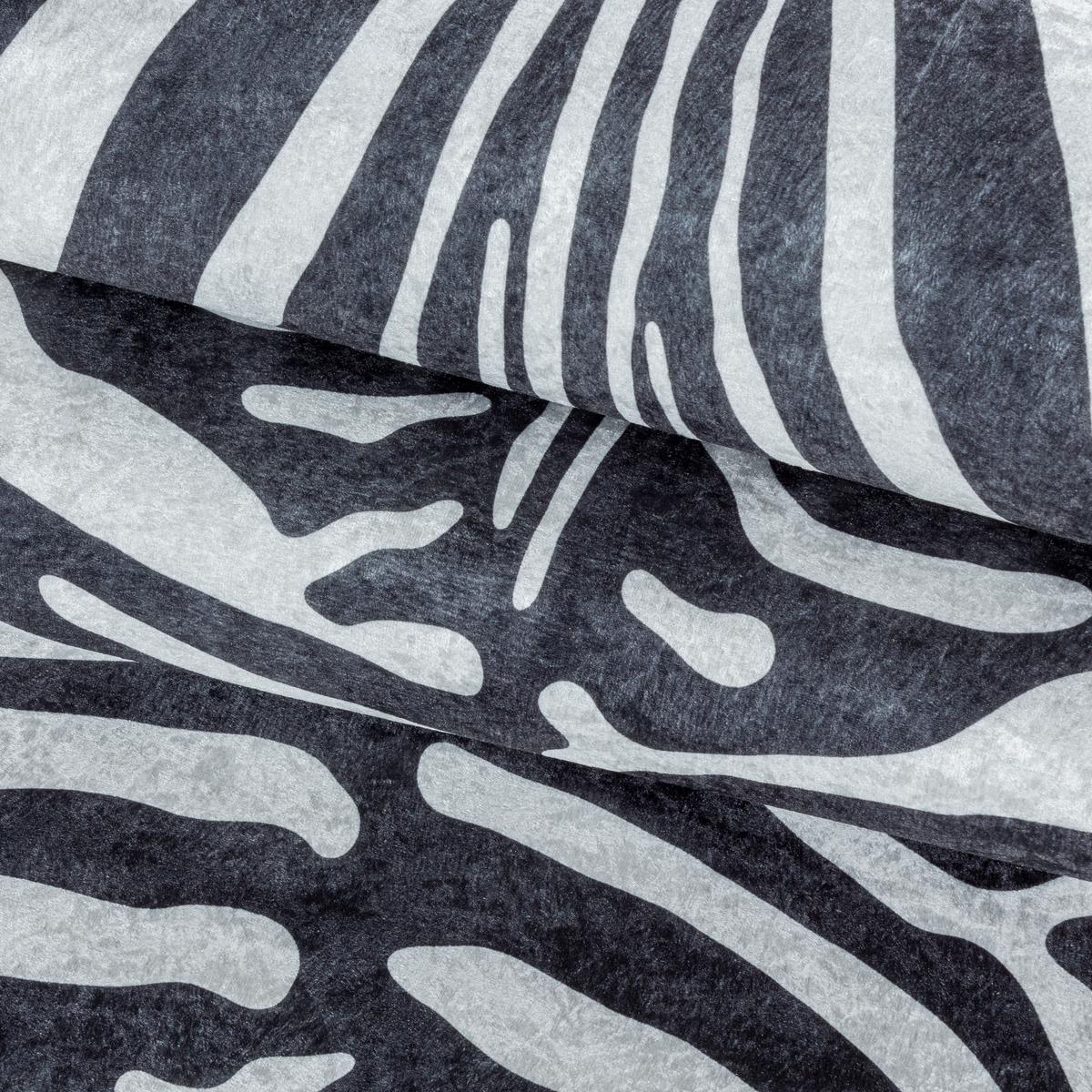 TEPPICH Flachgewebe GASTEIN in Schwarz, in Tigerfell-Optik, 150 x 200 cm - Schwarz, Textil (150/200cm) - KADIMA DESIGN