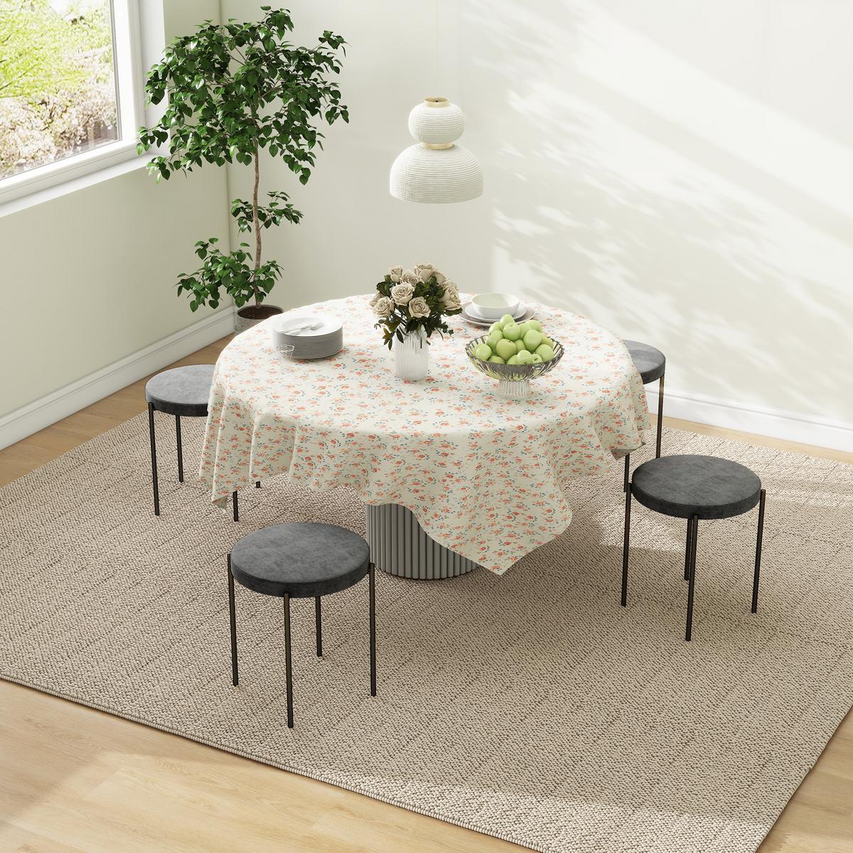 4ER-SET Esszimmerhocker Esszimmerstühle Küchenstuhl modern Polyester Metall Grau - Grau, Kunststoff (41.5/46/41.5cm) - HOMCOM
