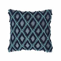 DEKOKISSEN Tula 45/45 cm mit 3D-Muster - Blau, Textil (45/45cm) - Homescapes