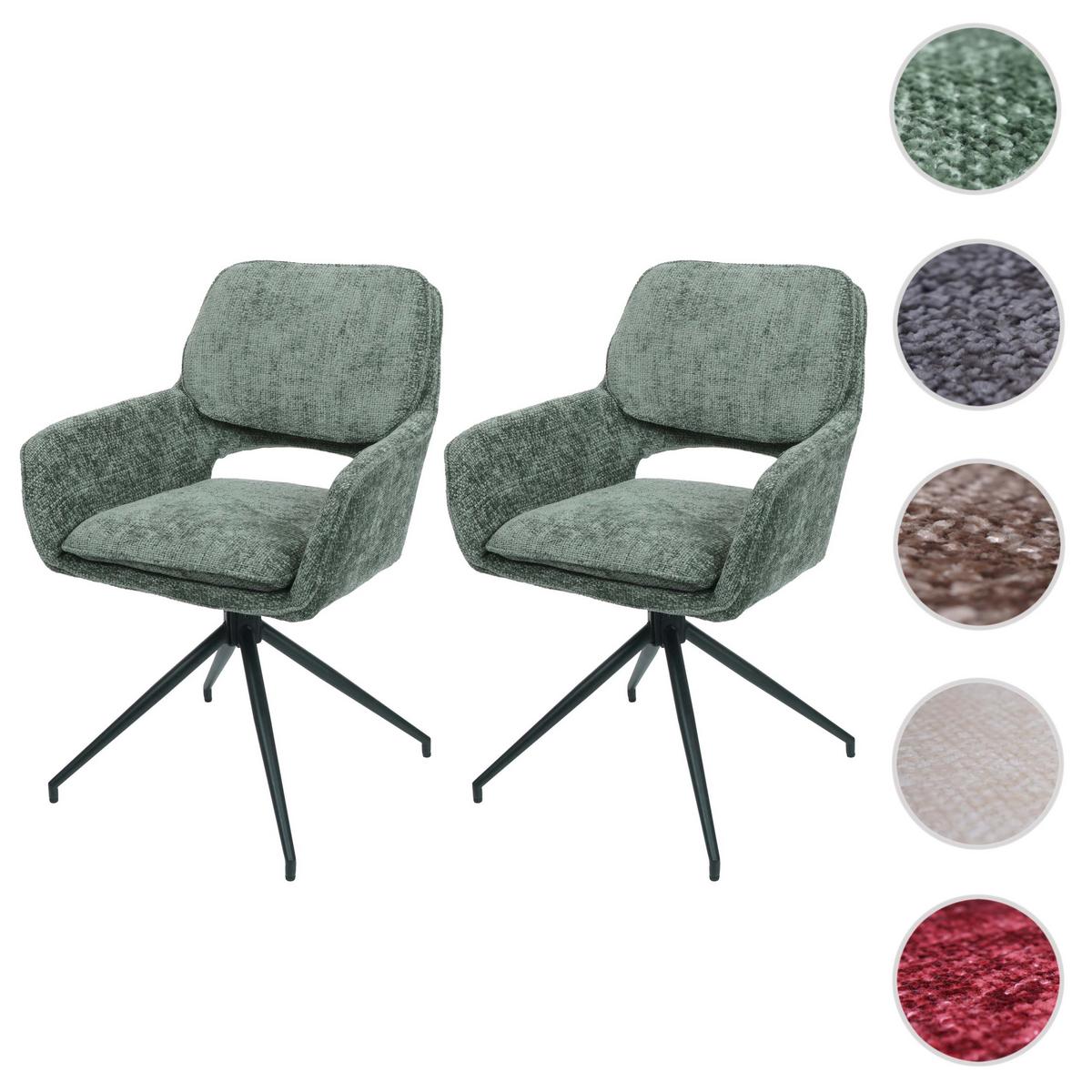ESSZIMMERSTUHL Grün 2er-Set - Grün, Textil (57/86/61cm) - MCW
