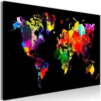 KUNSTDRUCK Schwarz 120/80 cm - Multicolor/Schwarz, Textil (120/80cm) - KUNSTLOFT