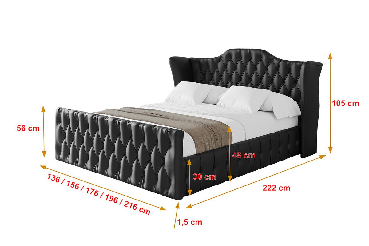POLSTERBETT mit Bettkasten, Fußteil und Lattenrost, Boxbett mit Matratze H3/H4 - MODY-Z 120x200 Schwarz Kunstleder - Schwarz Hochglanz, Holzwerkstoff/Textil (120/200cm) - ALTDECOR