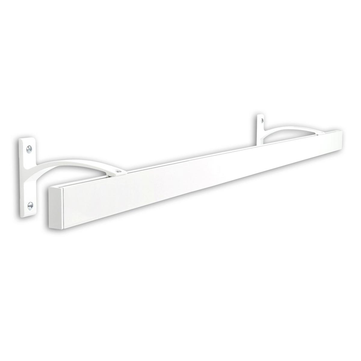 GARDINENSCHIENE auf Maß 1-lauf Wandmontage Curve 180cm - Weiß, Metall (180cm) - Deco-Raum