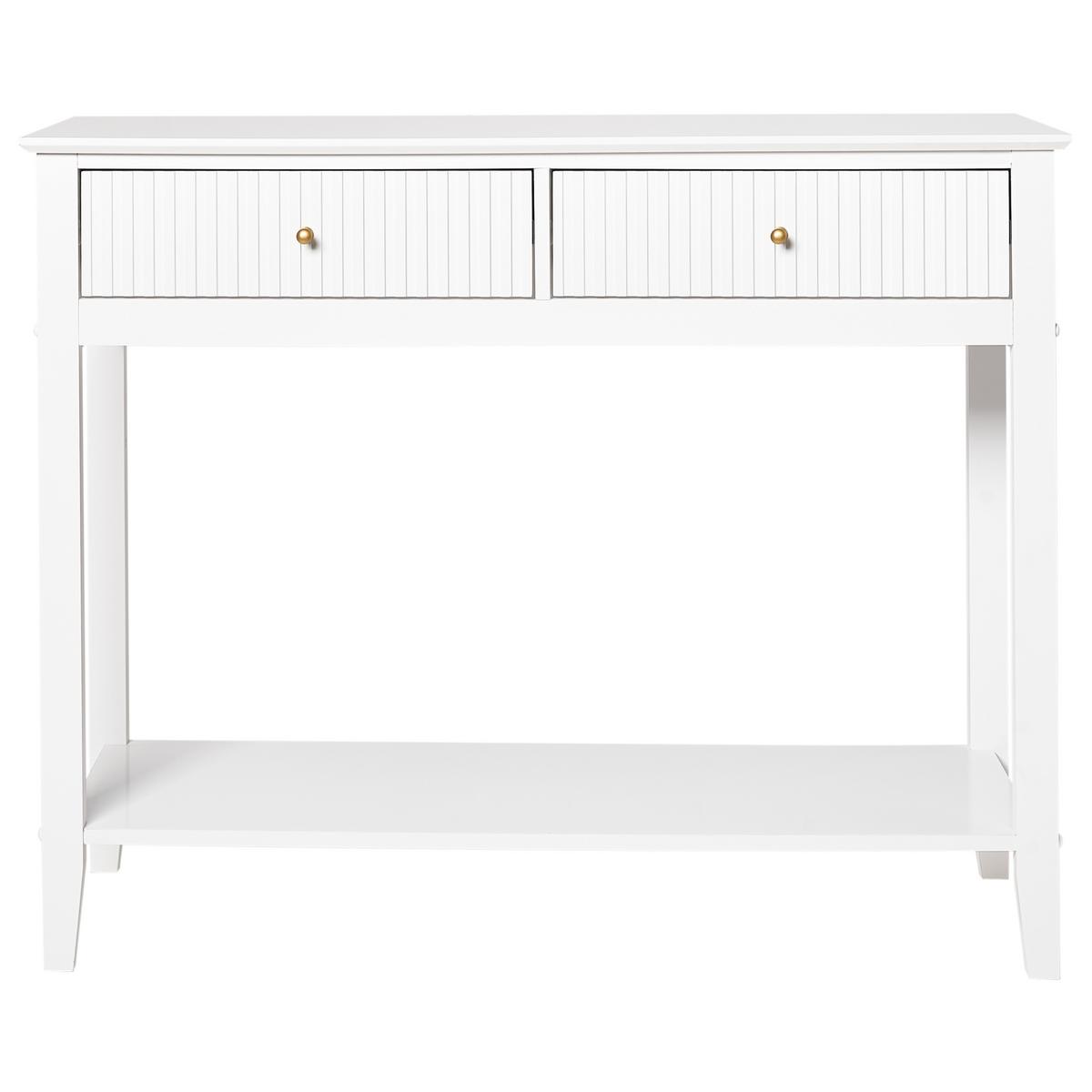 KONSOLENTISCH Weiß Assisi - Weiß, Holzwerkstoff (35/100/80cm) - Beliani