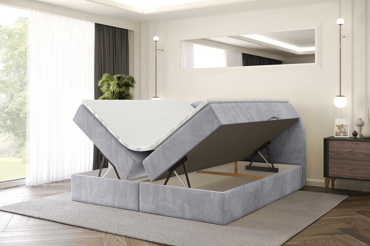 BOXBETT mit Matratze H3 und Lattenrost - NOX - 120x200 - Grau Monolith - Grau, Holzwerkstoff/Kunststoff (120/200cm) - ALTDECOR