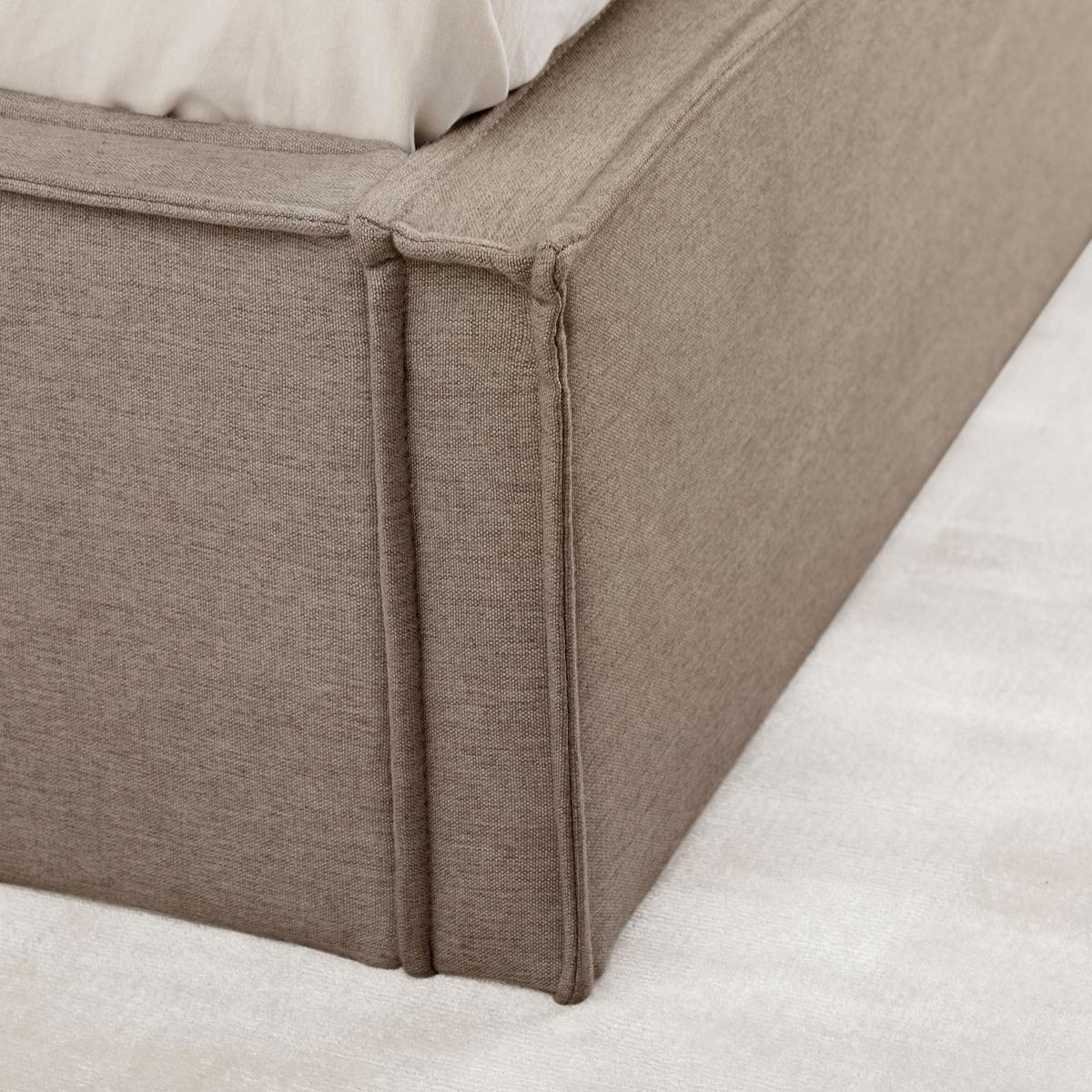 POLSTERBETT PESARO 140x200 cm greige - Greige, Textil (140/200cm) - IDIMEX