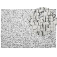 FILZKUGELTEPPICH Amdo 230/160 cm - Grau, Textil (160/230cm) - Beliani