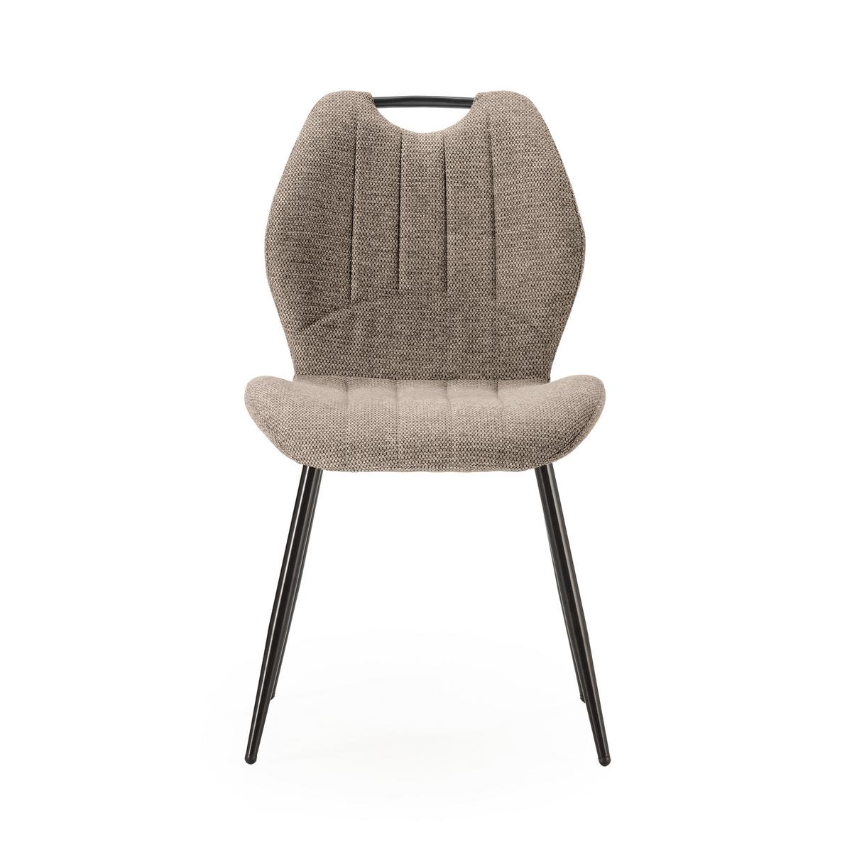ESSZIMMERSTUHL Muli Braun 48/58/86 cm 4er-Set - Braun, Textil (58/86/48cm) - Calicosy